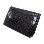  сияющий черный ko кожа / кожа единственный в своем роде футляр для визитных карточек футляр для карточек крокодил темный темно-синий ( чёрный ... можно видеть ) унисекс 