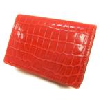  сияющий черный ko кожа / кожа единственный в своем роде футляр для визитных карточек футляр для карточек крокодил MANDARIN(. цвет серия ) женский 