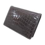  сияющий черный ko кожа / кожа единственный в своем роде футляр для визитных карточек футляр для карточек крокодил SONORA( серый серия ) унисекс 
