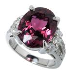 12号 トルマリン 5.390ct ダイヤモンド 計0.47ct リング・指輪 Pt900プラチナ 10.1g レディース