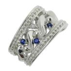 LANVIN/ランバン ダイヤモンド 計0.01ct サファイア 計0.06ct ペンダントトップ K18WGホワイトゴールド 4.1g レディース