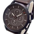 FOSSIL/フォッシル ハイブリッドスマートウォッチHR FTW7008 腕時計 ステンレススチール/レザー 充電式 ブラウン×ブラック メンズ