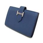 HERMES/ Hermes Bear nH металлические принадлежности серебряный футляр для карточек vo- Epson оттенок голубого × серебряный унисекс 