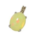 Yahoo! Yahoo!ショッピング(ヤフー ショッピング)遊色効果 オパール 1.00ct ダイヤモンド 計0.04ct ペンダントトップ K18WGホワイトゴールド 1.0g レディース