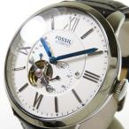FOSSIL/フォッシル TOWNSMAN/タウンズマン ME3167 裏スケルトン  腕時計 ステンレススチール/レザーベルト 自動巻き/オートマ ホワイト文字盤 メンズ