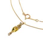 Yahoo! Yahoo!ショッピング(ヤフー ショッピング)シトリン ダイヤモンド 計0.03ct ネックレス K18PGピンクゴールド 2.2g 40cm レディース