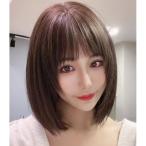 自然な人毛100%フルウィッグ レディース人毛ウィッグ ボブ ショート セミロング 女性 医療用 かつら デイリー イメチェン ファッションウィッグ 耐熱