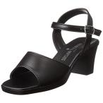 [ルチアーノ バレンチノ] オフィスサンダル 6.5cmヒール 日本製 クロ 23.0~23.5 cm