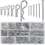 割りピンセット Rピン コッターピン クリップ ステンレス 割りピン品揃えキット セット シルバートーン ヘアピン スナップピン ヒッチ コッタ