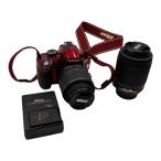 ■Nikon D3200 レッド ダブルズームキ�