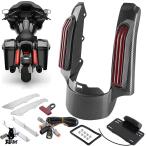 ハーレーツーリング CVO エレクトラストリートグライド FLTRX 14 以上用 LEDフィシアテールライトリアフェンダーエクステンションセット