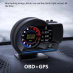 OBD2 カーヘッドアップディスプレイ HUD スマートカーウォーター&アンプ油温 ターボ RPM ゲージ デジタルランニング距離計 セキュリティアラーム