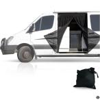 サイドドアフライスクリーン蚊帳センター磁気閉鎖メルセデススプリンターフォードトランジットハイルーフ RAM プロマスター