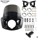 ショッピングハーレー 11 インチバイクフロントフェアリングロードウォリアーフェアリングハーレーソフテイルストリートボブ FXBB 2018-24 スタンダードソフテイル FXST 2018-2021