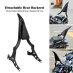 バイク用リアパッセンジャー用取り外し可能バックレストシーシーバー ブラック ハーレー ソフテイル ブレイクアウト FXSB 13-2023 ファットボーイ FLFBS 114