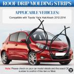 ショッピング２０１２ トヨタ ヤリス ハッチバック 2012-2014年式用 ブラックルーフストリップトリム カーアクセサリー 75551-52200 75552-52180