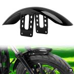 バイク用フロントマッドガードフェンダーガードカバー グロスブラック ハーレー スポーツスター アイアン 1200 XL1200 48 72 1988年以降用