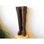 レストローズ LEST ROSE リボン の 可愛い スエード 風 ニーハイ ブーツ M