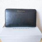 箱あり アンテプリマ ANTEPRIMA カード入れ 多数ファスナー 式 長 財布  黒