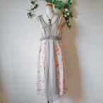 クース KOOS 吉忠アパレル  夏 バック リボン ノースリーブ ワンピース 日本製 S