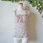  L'Est Rose LEST ROSE bare top блуза 2. цветок вышивка женский лето сделано в Японии 