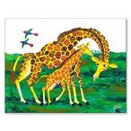 Oopsy Daisy Fine Art for Kids Eric Carleのキリン母キャンバス壁アートby Eric Carle、18&amp;#xA0;x 14