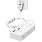 Mscien 延長コード 2m 電源タップ タコ足配線 電源コード 6個AC口 4個USB-A 1個USB-C 電源タップ usb スイッチ付き