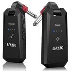 LEKATO ギター ワイヤレス ギターアンプ ギター送受信機 24ビット48KHz ワイヤレス安定転送 小型軽量 充電式 4チャンネル 190