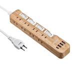 Mscienエムサイン 延長コード 2m 電源タップ usb付き 雷ガード 8AC口 3usb-a 1usb-c マルチタップ スイッチ たこあ