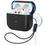 ESR AirPods5/4 кейс 2026/2024 MagSafe соответствует магнит крышка с ремешком .Hybrid серии черный 
