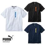 ショッピングクールビズ 作業ウェア PUMA 半袖Tシャツ プーマ Tシャツ 速乾 メンズ 吸汗 ストレッチ 作業着 作業服 消臭テープ UVカット クールビズ 涼しい 制服 スポーツ シンプル