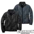 作業服 ジャンパー イーブンリバー EVENRIVER フルジップマイクロジャケット R007 作業着 ジャンパー 防寒 保温 暖かい 裏フリース 長袖 秋冬 ユニフォーム 黒