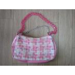 ショッピングメゾピアノ メゾピアノ mezzo piano 子供服  キッズ 手提げ ミニ バッグ ピンク 布製 約 90cm 100cm 110cm 120cm ★3 キッズ ベビー ベビー服  ユーズド 女の子 女児 ガー