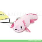 Yahoo! Yahoo!ショッピング(ヤフー ショッピング)ウーパールーパー ぬいぐるみ グッズ メキシコサンショウウオ A-SHOW 栄商 携帯ストラップ ピンク 8cm メール便発送可