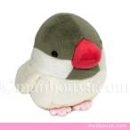 Yahoo! Yahoo!ショッピング(ヤフー ショッピング)小鳥 ぬいぐるみ 文鳥 グッズ 雑貨 A-SHOW 栄商 ムニュマム Mサイズ 文鳥 グレイベージュ 11cm  まんぼう屋ドットコム