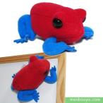 Yahoo! Yahoo!ショッピング(ヤフー ショッピング)カエルグッズ ぬいぐるみ 雑貨 A-SHOW（栄商） マグネット入りマスコット イチゴヤドクガエル 9cm　まんぼう屋ドットコム