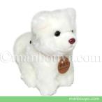 Yahoo! Yahoo!ショッピング(ヤフー ショッピング)秋田犬 ぬいぐるみ 白毛 保存会 キュート販売 CUTE 座り ホワイト ピンク鼻 M 23cm