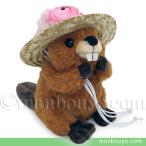  животное бобер мягкая игрушка соломенная шляпа комплект симпатичный распродажа CUTE нежный бобер 16cm лето. . прогулка 