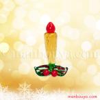 ミニチュア ガラス細工 クリスマス オーナメント キャンドル フォーカート