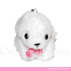 ぬいぐるみ 犬 たけのこ JOYFUL MATES ジョイフルメイト プチフォンテーヌ 携帯ストラップ トイプードル ホワイト 5cm メール便発送可
