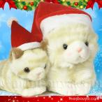 Yahoo! Yahoo!ショッピング(ヤフー ショッピング)猫 ぬいぐるみ クリスマスプレゼント たけのこ TAKENOKO プチどりーむミニ ＆プチプチらんど ネコ ベージュ サンタ帽子