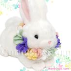 Yahoo! Yahoo!ショッピング(ヤフー ショッピング)たけのこ うさぎ ぬいぐるみ アクセサリー セット フラワーコスプレ プチどりーむミニ ウサギ ホワイト 17cm