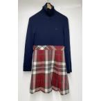 BURBERRY BLUE LABEL (バーバリーブルーレーベル)E1J63-895-15 タートルネック ニット 切替 ワンピース 【C1874-007】