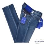 JACOB COHEN ヤコブコーエン / BARD J688 コットンカシミヤ ジーンズ ・art. UQM0430-P0004-599D ・col. leather patch. ブルーハラコ ・国内正規品