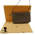  Louis Vuitton LOUIS VUITTON прекрасный товар N51983navona Damier ручная сумочка аксессуары сумка Brown Gold металлические принадлежности женский разряд A женский ba...