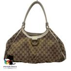  Gucci GUCCIa Be-1 плечо белый × бежевый GG рисунок GG парусина кожаная сумка плечо .. ручная сумочка бренд женский разряд A женский ba...