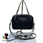  Prada PRADAte Hsu to стеганое полотно 2WAY чёрный черный серебряный металлические принадлежности 1BH910 ткань пакет G карта ткань пакет разряд A женский сумка [ б/у ]