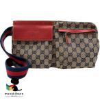  Gucci GUCCI GG campus кожа сумка "body" Cross корпус сумка-пояс поясная сумка бежевый красный темно-синий красный темно-синий разряд AB сумка [...