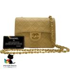  Chanel CHANEL Mini matelasse цепь плечо овчина бежевый Gold металлические принадлежности бренд ощущение роскоши популярный мода compact сумка Gka...