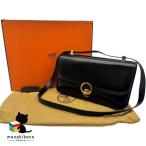  Hermes HERMES кольцо du сумка на плечо наклонный ..bok шарф чёрный черный Gold металлические принадлежности коробка ткань пакет лента разряд A женский сумка [ б/у ]